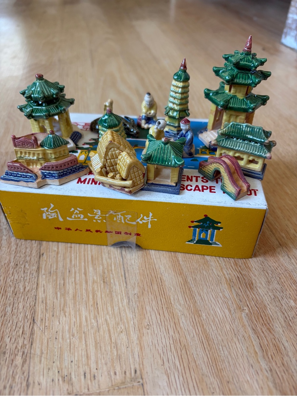 Vintage Chinese porcelain bonsai miniatures